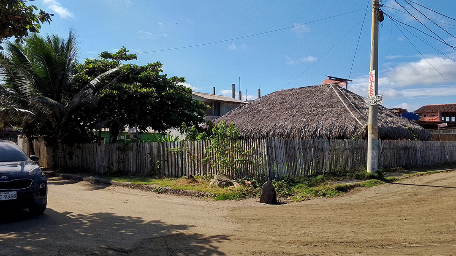 Corner view of plot from the malecon
